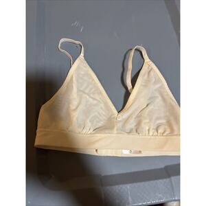 Nordstrom Rack Womens Ivory Semi Sheer Comfort Bra Size Large